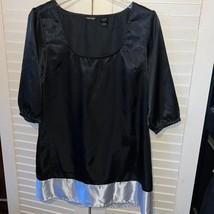 Maurices Black and White Tunic/Blouse Size Large - £11.54 GBP