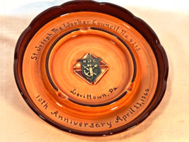 Pennsbury Pottery Knights of Columbus Ashtray 10th Anniversary 1966 7 7/... - $44.99