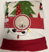 Holiday Time 48&quot; Tree Skirt~ Gnomes with Lights Ladder ~ADORABLE GNOMES ... - $27.71