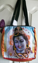 UNISEX UNUSUAL HINDU DEITY CROSSOVER TOTE BAG2- LINED.ZIP FAST 29CM X34C... - $25.26