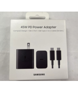 Samsung 45W PD Power Adapter USB-C Fast Charger with Type-C Cable (Black) - €16,38 EUR