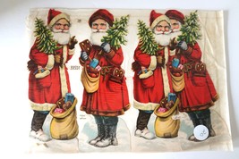 Vtg Large Christmas PZB Die-Cut Paper Santa&#39;s Germany Holiday Rare Ephemera - $25.00