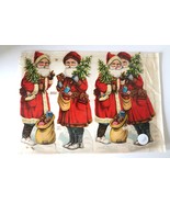 Vtg Large Christmas PZB Die-Cut Paper Santa&#39;s Germany Holiday Rare Ephemera - $462.11 MXN