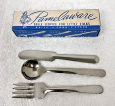 NOS Vintage Pamelaware Table Service for Little Folk Spoon Knife Fork In... - $18.32