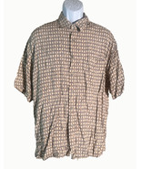 PIERRE CARDIN Men&#39;s Short Sleeve Button Down Rayon Shirt XL - $185.15 MXN