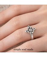 925 Pure Silver Celtic Knot Ring Witch Knot Protection Ring Women Jewelr... - $113.00