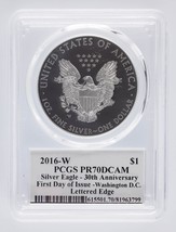 2016-W Silver Eagle PCGS PR 70 DCAM John Mercanti FDOI Washington DC Let... - £481.08 GBP