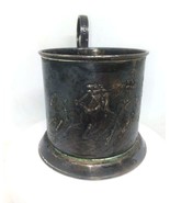 Vintage Russian Soviet Collectible Cup Holder Melchior Podstakannik Troi... - $36.95