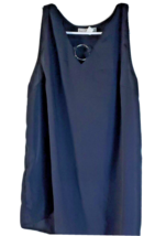 Dana Buchman Tank Top Women Size Small Black 100% Polyester Ring V Neck Pullover - £11.89 GBP