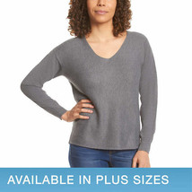 Ella Moss Womens Sweater V-Neck Long Sleeves Ribbed Soft - £27.52 GBP