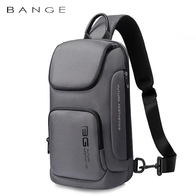 BANGE Large Capacity Men&#39;s Messenger Bag Ultralight and Portable Multi Pocket Wa - £38.25 GBP