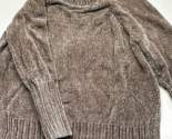 Pink Rose Chenille Sweater Womens Size Medium Long Sleeve Crewneck Light... - £11.01 GBP