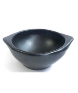 SoupBowl Flat Base 6.5 Inches Black Clay Dinner Made in la chamba Tolima  - £25.08 GBP