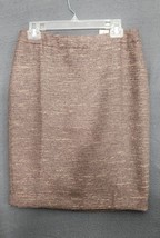 Ann Taylor Sz 6 Tweed Texture Brown Gold Multicolor Lined Pencil Skirt NWT  - £19.48 GBP