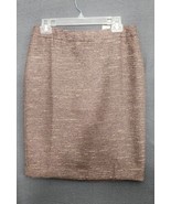 Ann Taylor Sz 6 Tweed Texture Brown Gold Multicolor Lined Pencil Skirt NWT  - $34.19 CAD