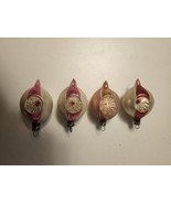 Lot of 4 Vintage Teardrop Double Indented Glass Lantern Christmas Tree O... - $669.69 MXN