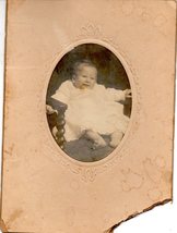 Turn of the Century Cabinet Style Baby Photo - £6.39 GBP