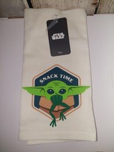 Disney Star Wars The Mandalorian Grogu Baby Yoda Snack Time Kitchen Towel - NWT - $11.71