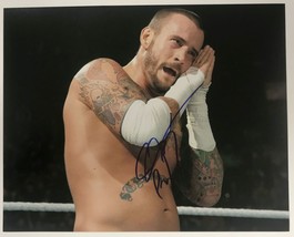 CM Punk Signed Autographed WWE Glossy 8x10 Photo - HOLO COA - £78.68 GBP