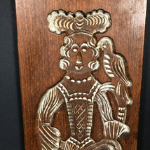  Springerle Woman with parrot/ Cookie Speculaas Board Mold Hand Carved W... - £76.21 GBP