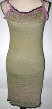 New Womens NWT Designer Fabrizio Del Carlo M Sun Dress Lounge Purple Green Italy - £337.35 GBP
