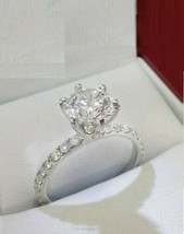 Bague de fiançailles classique en diamant rond de 2,20 ct en or blanc... - £190.33 GBP