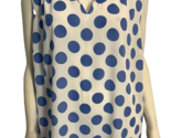 Talbots Plus  Women&#39;s Sleeveless Blouse Blue/White Polka Dot 3X - £22.77 GBP