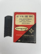 11 x Cleveland Twist Drill Co. 1/16 List 4947 HS HD Drills 135° Split Point - $365.87 MXN