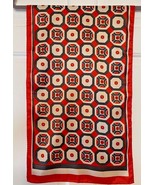 Red Ivory Gray Print Scarf Sally Gee Made in Japan - $3.00