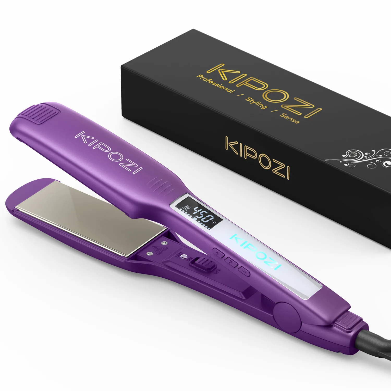 KIPOZI Hair Straightener 139 Titanium Flat  1.75 Inch Plate with LCD Display, Ad - £193.06 GBP