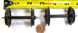 Unknown Brand Model RR G Scale Plastic Wheels w/Metal Axle  2ct.   S4E - $14.95