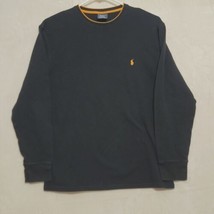 Polo Ralph Lauren Mens Shirt Size XL Black Thermal Waffle Knit Sleep Wear - $25.87