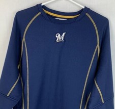 Milwaukee Brewers Authentic Long Sleeve Shirt MLB Baseball Men’s Medium Majestic - £26.73 GBP