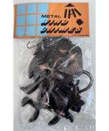 NOS Vintage Metal Wind Chimes Black Gold Lion - $285.70 MXN