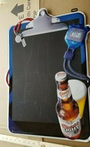 VINTAGE Coors light football coach Beer chalk Board Advertising Bar meta... - $92.22