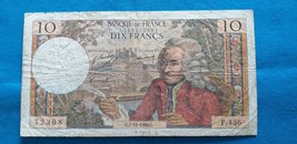 10 FRANCS VOLTAIRE FRANCE 1968 - £25.43 GBP