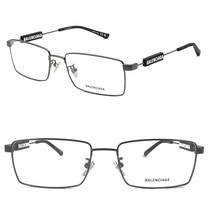 BALENCIAGA TAG 0118 Gray Metal Unisex Eyeglass 56mm BB0118O Optical Frame 001 - $259.88