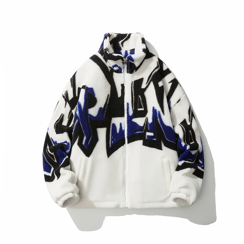 LAPPSTER Winter Streetwear Fleece  Jacket  Lambs Oversized Y2k Jackets Coats Win - £156.31 GBP
