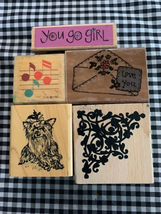 You go girl rubber stamp set #26 - £5.45 GBP