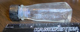 small TRIMAL BOTTLE collectible clear glass w/ original top - $27.33