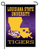 Louisiana State LSU Tigers 12&quot; x 18&quot; Premium Home State Garden Flag - £12.02 GBP