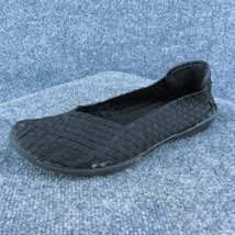Bernie Mev  Women Flat Shoes Black Fabric Slip On Size 38 Medium - £15.74 GBP