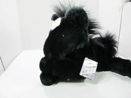 Aurora Flopsies Black Stallion Horse Plush Raven 13&quot; w/TAGS Black Beauty - £13.42 GBP