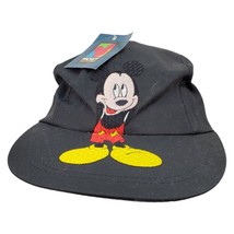 Vintage Disney Mickey Mouse Unlimited Hat Cap Black Rare Deadstock NWT - £29.17 GBP