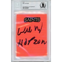 Willie Roaf Autograph New Orleans Saints Football Pylon Beckett Auto Slab - £67.50 GBP