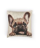 Adorable Dog-Themed Woven Pillow, French Bulldog Decor, Pet Lover Gift, ... - $26.99