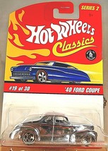 2005 Hot Wheels Classics Series 2 19/30 &#39;40 FORD COUPE Chrome Variant w/WW 5 Sp - £9.77 GBP