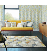 Hand-Tufted Wool Rug – Multicolor Bird Pattern by Orla Kiely Inspired De... - $439.00+