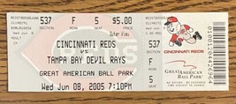Cincinnati Reds Tampa Bay Devil Rays 2005 Ticket Ken Griffey Jr 2 Hits ￼RBI - £7.47 GBP