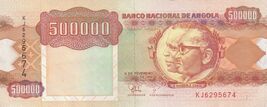Angola 500000 Kwanzas, 1991 P-134, Banknote, AUNC - $6.53